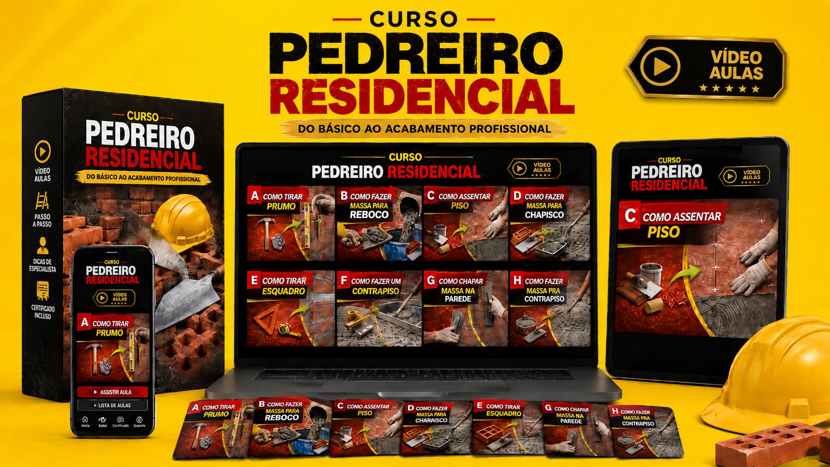 Curso Pedreiro Residencial - Do Básico ao Acabamento Profissional